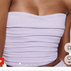Lavender Ruched Crop Top